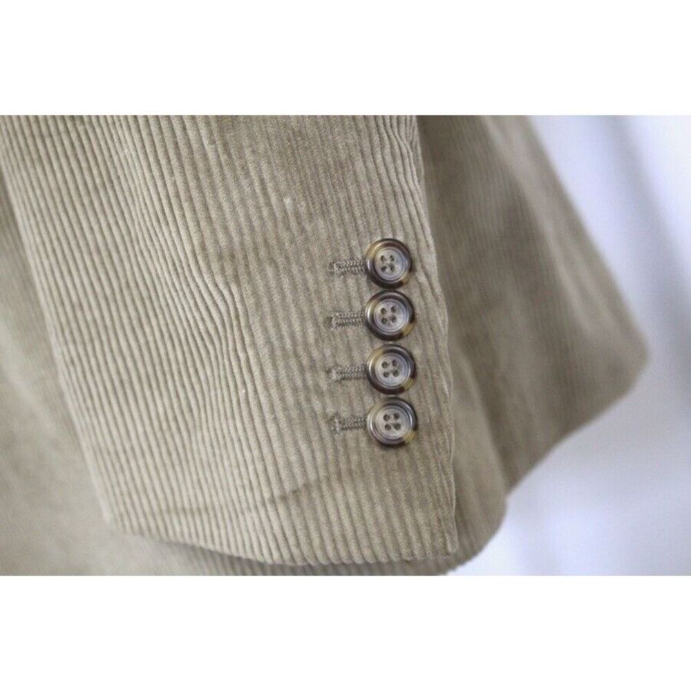 mens tan Wide Wale Corduroy blazer jacket sport suit coat merona soft 40 R - Picture 3 of 6